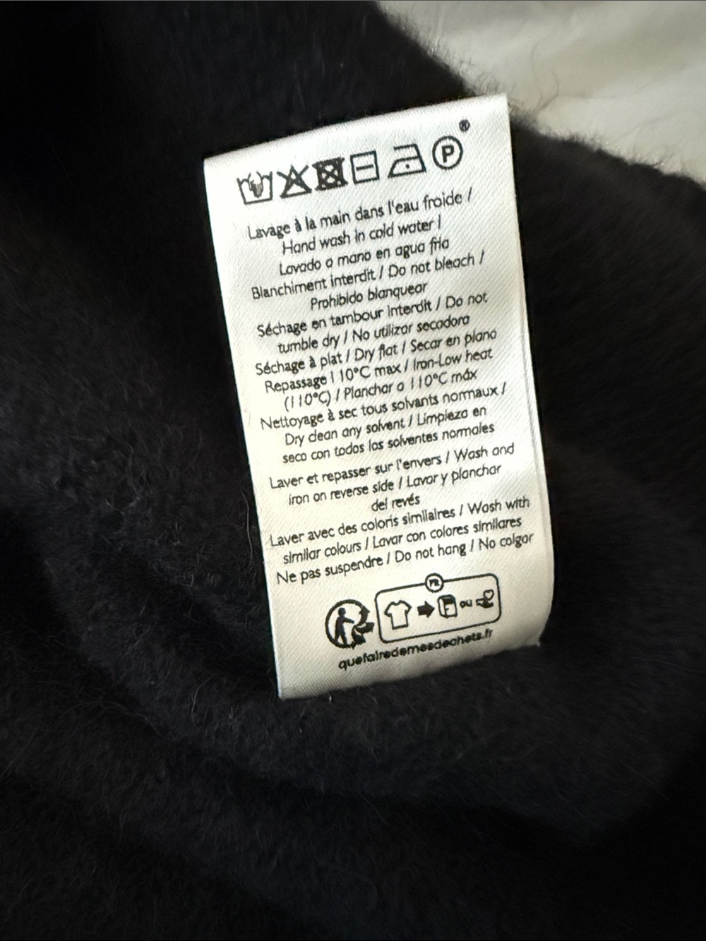 Sezane Sz L Samuel Black Baby Alpaca & Merino Wool Blend Sweater Vest - Picture 6 of 6